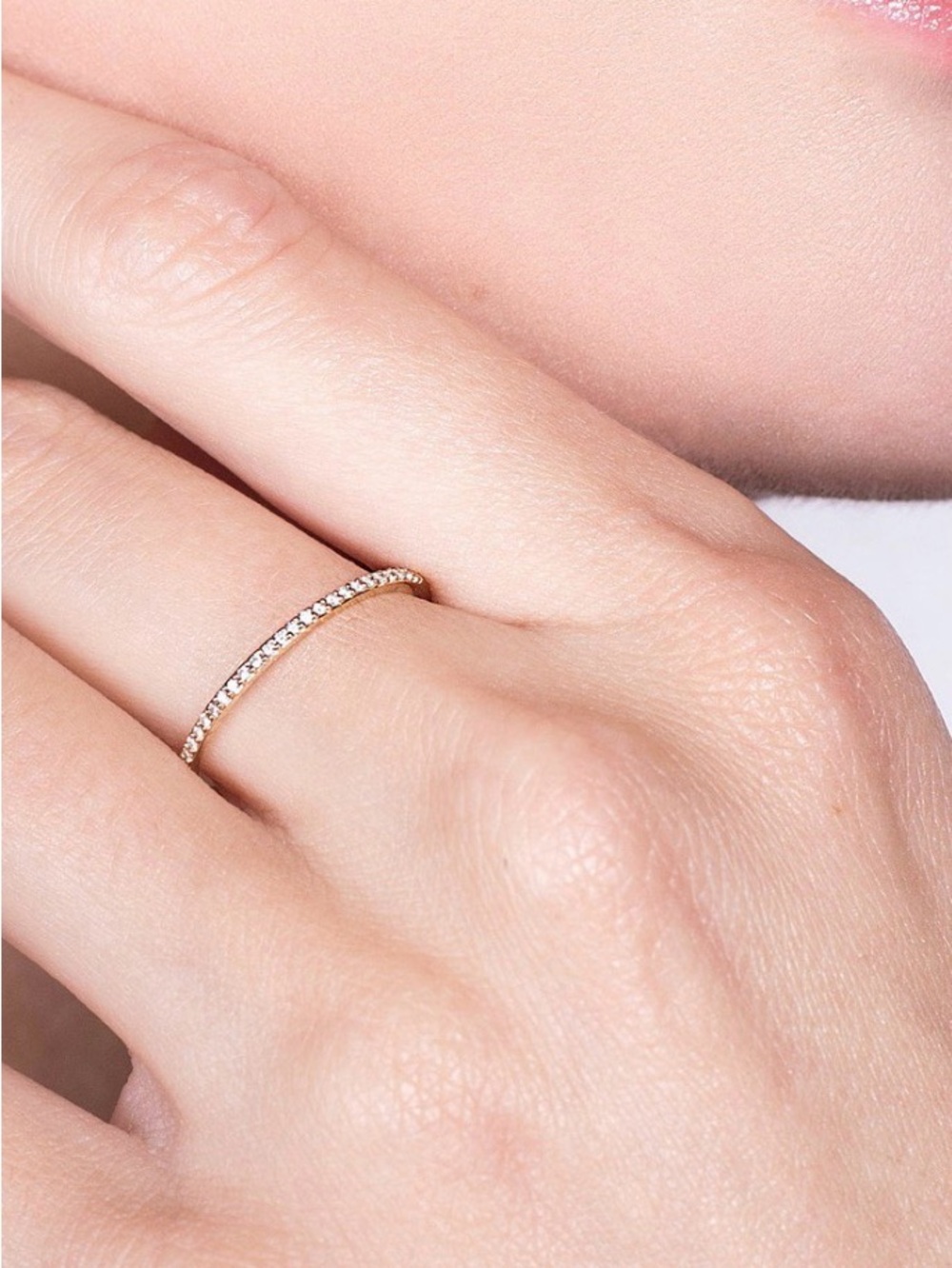 Lana thin diamond stack ring - Picture 2 of 2